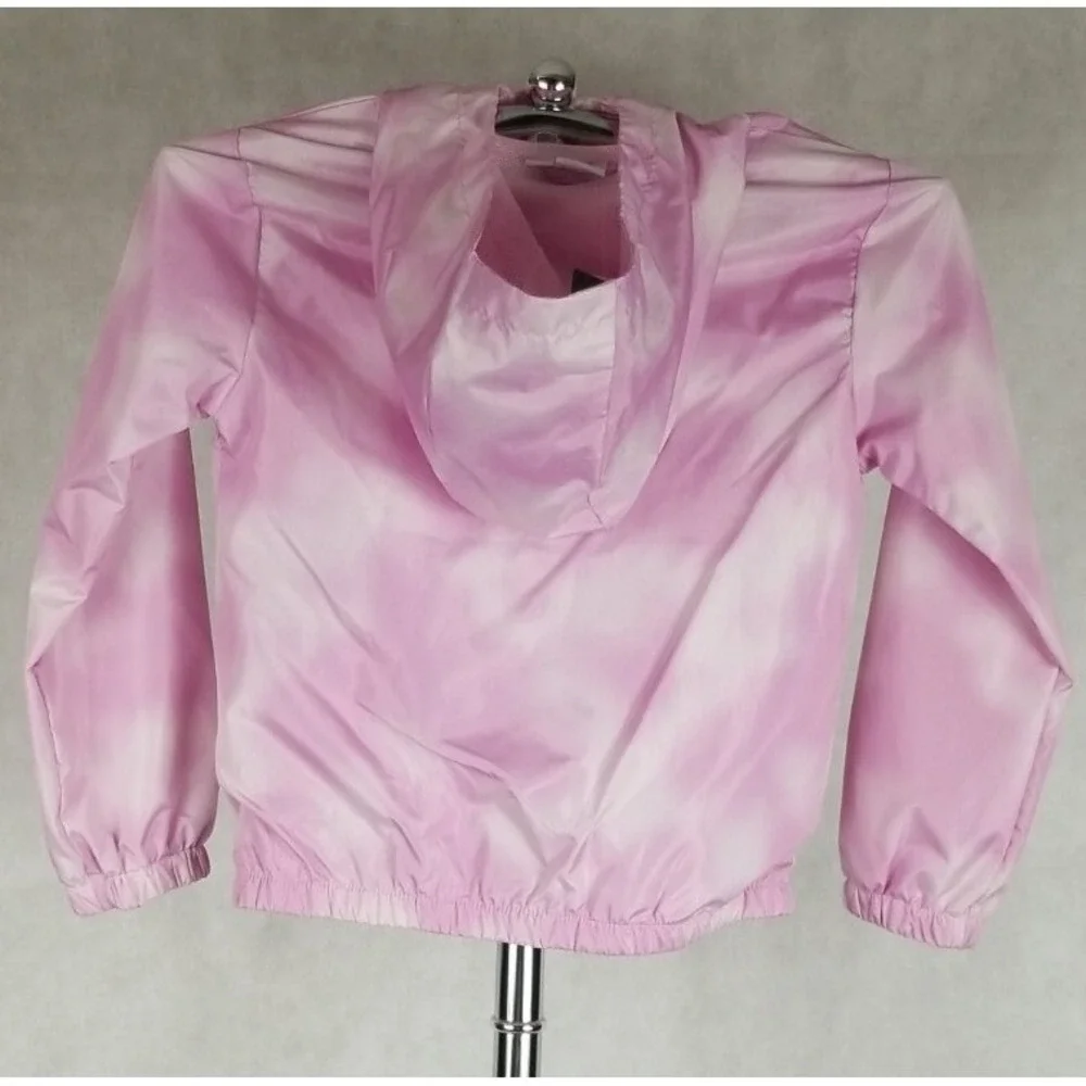 Puma Jacket Girls Size Medium‎ Hooded Full Zip Light Windbreaker Pink NEW